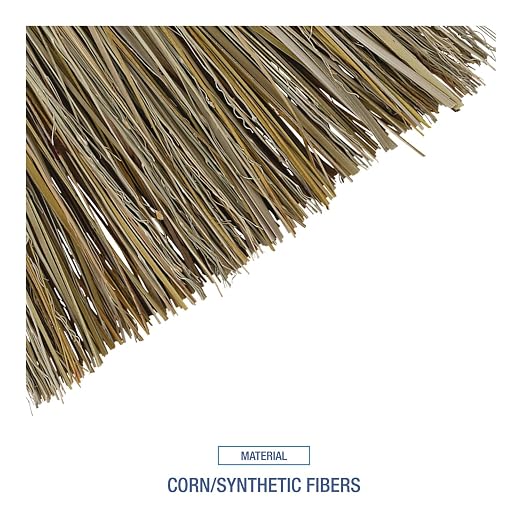Corn/Fiber Brooms, Corn/Synthetic Fiber Bristles, 36" Overall Length, Gray/Natural, 12/Carton