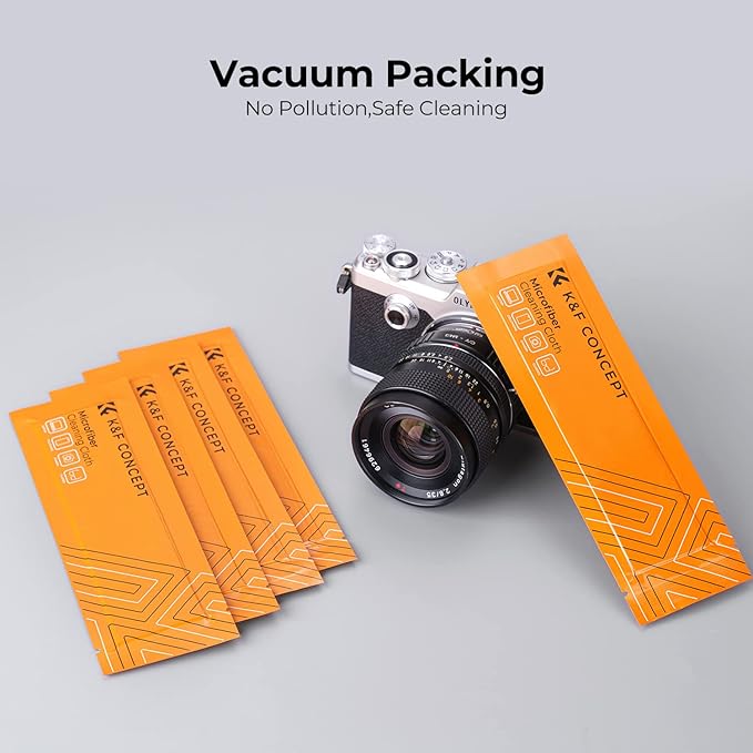 K&F Concept Lens Cleaning Cloth（15cm x 18 cm）, Microfiber Cleaning Cloth for Cleaning Camera Lenses, Glasses, Screens, Cameras, Eyeglasses, LCD TV Screens, Tablets Washable