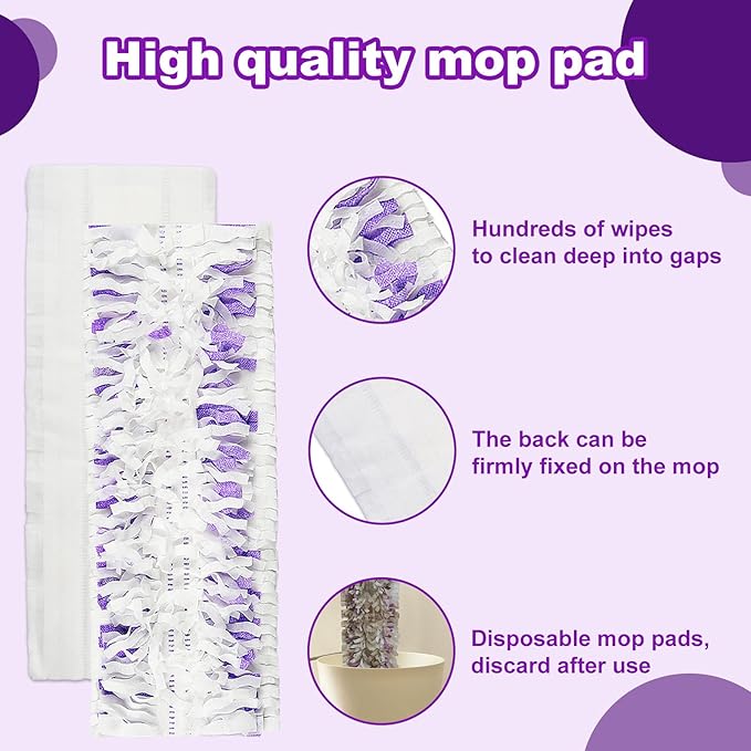 Pure Realm 20 Count Disposable Power mop Pads Compatible with Swiffer Power mop Refills and Wood PowerMop, Multi-Surface swiffer Wet Pads Refills Replacement Use for Floor Cleaning