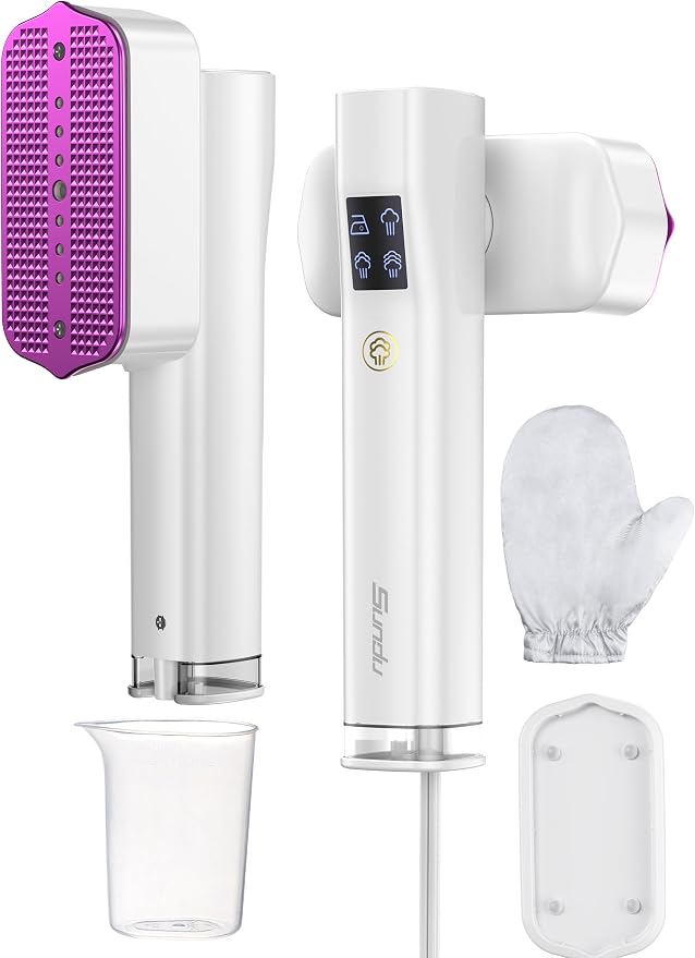 Sundu Steamer for Clothes,1200W Portable Travel Steamer&Iron 180ml White | Compact 15s heat-up, 180ml tank, 35min powerful steam, 4 Modes , includes gloves,Quick wrinkle removal for travel & home.