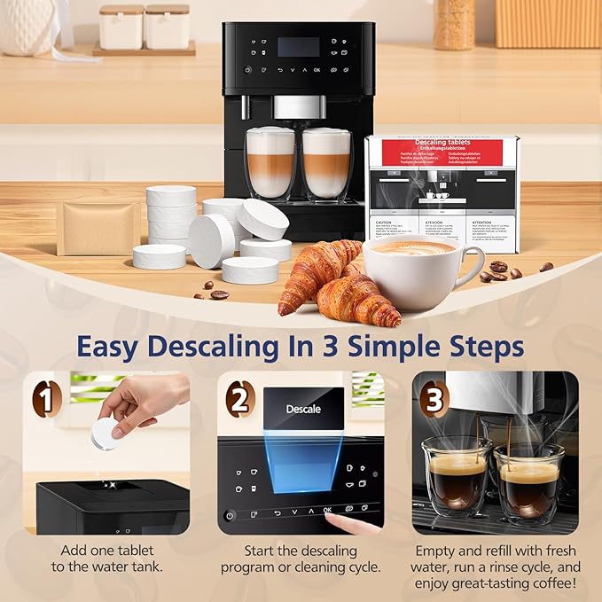 12 Count Descaling Tablets Compatible with Miele Coffee Machines, Steam Ovens, FashionMaster, and Ovens/Ranges with Moisture Plus