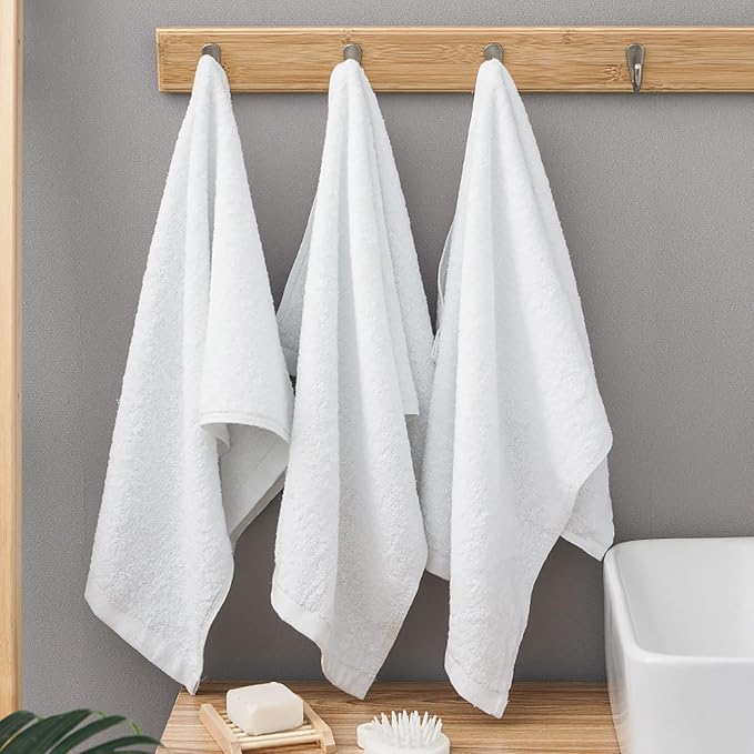 WUWEOT 15 Pack Sublimation Blank Towels, 16 x 24 Inch DIY Microfiber Kitchen Towel, White Soft Bathroom Towels, Easy to Clean Multi Purpose Dish Towel for Cleaning and Decoration