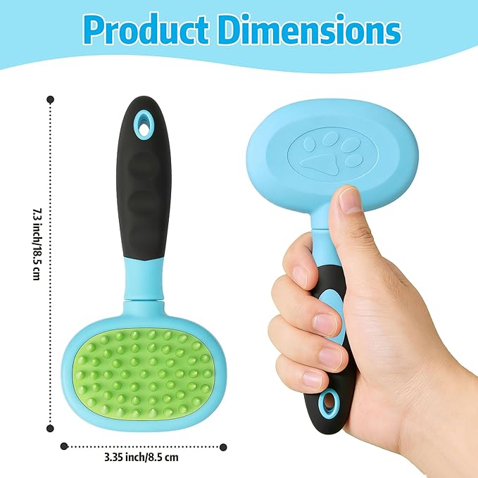 Silicone Hand Held Carpet Rake, Making Carpets Fluffy Again, Clean Hair, Let Carpet Restore Softnes(Silicone, Blue)