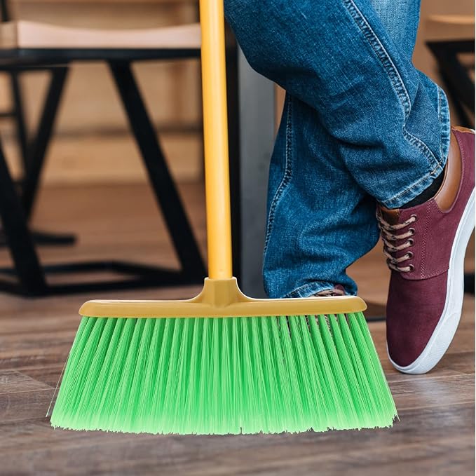 iplusmile Broom Head Replacement 12.59 x 5.90 x 1.57 Inch Plastic – Soft Bristle Heavy-Duty Sweep – for Indoor Kitchen Garage Outdoor Cleaning for Households Pets Commercial Use