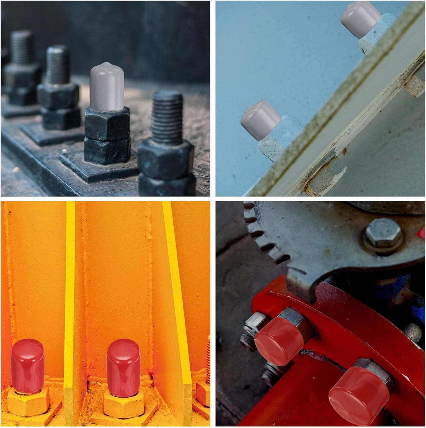 uxcell 20pcs Rubber End Caps 24mm(15/16") ID Vinyl PVC Round Tube Bolt Cap Cover Screw Thread Protectors Light Brown