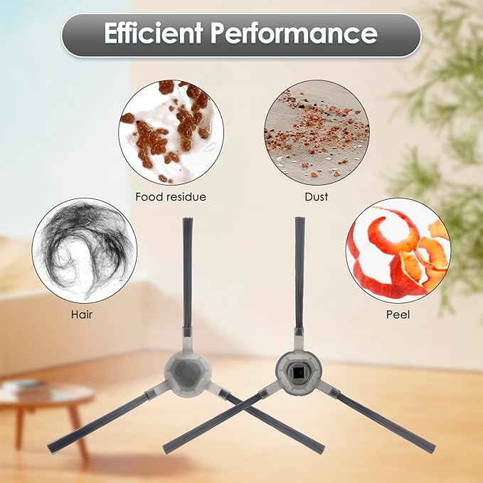 (27 Pack) M3 Replacement Parts Compatible with Lefant M3 Robot Vacuum Cleaner, 1 Roller Brush, 8 Side Brushes, 7 Dust Bags, 7 HEPA Filters with Foam Filters, 4 Mop Pads, Accessories Kit