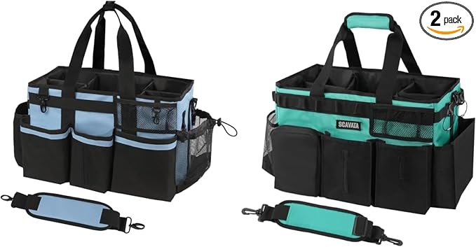 2 Pack Cleaning Caddy Bag (Blue & Lake Blue)