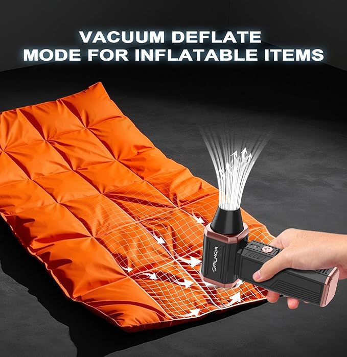 Compressed Air Duster 300000RPM, High-Speed Cordless Blower for Barber with Variable Speed, Electric Dust Blower for Keyboard, Car, Computer, Hair Cut, Replaces Canned Air, Gifts for Men