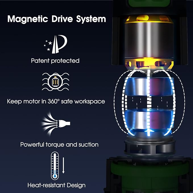 Rechargeable Pool & Spa Hot Tub Vacuum Cleaner - Dual Mode & Magnetic Drive System, 25µm Ultra Fine Mesh Filters for Hot Tub, Small Above Ground Pools, 70 Mins