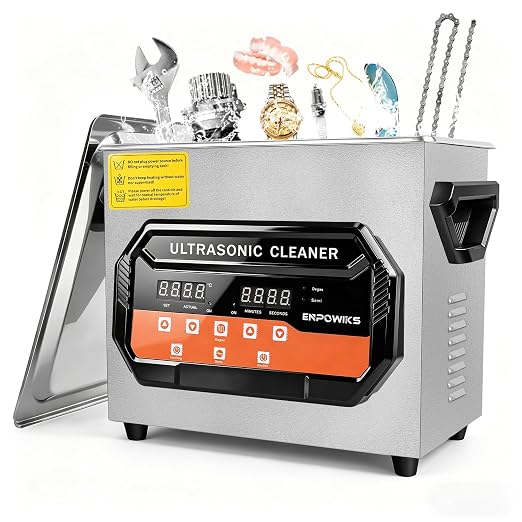 Ultrasonic Cleaner 3L 120W Digital Ultrasonic Cleaning Machine with Upgraded Degassing & Gentle Mode, 40kHz, with Heater & Timer for Tools, Jewelry, Watches, Glasses, Dentures, Small Parts
