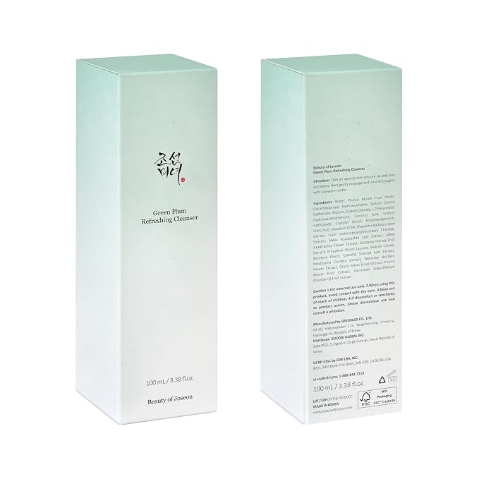 Beauty of Joseon Green Plum Refreshing Cleanser Gel Type Deep Pore Cleansing, Face Wash, For All Skin Types, Korean Skincare 200ml, 6.76 fl.oz