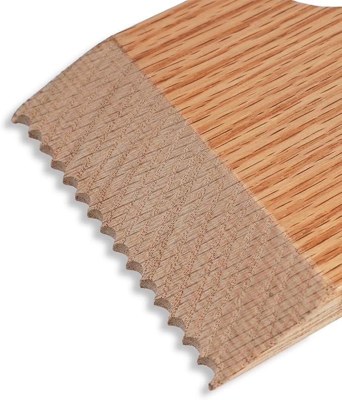 CONSDAN Wood Grill Scraper, Soild Oak Wooden Grill Brush, Grill Scraper for Outdoor Grill, Bristle Free Grill Scrapers, Grill Grate Cleaner Safe Wood Grill Brusher
