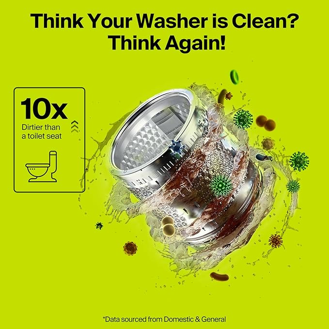 Washing Machine Cleaner Tablets 24 Count, Lavender Scent High Foaming Washer Deodorizer, 3-in-1 Clean Fresh Maintain for Front Load & Top Load, Deep Clean Drum & Tub, Septic Safe