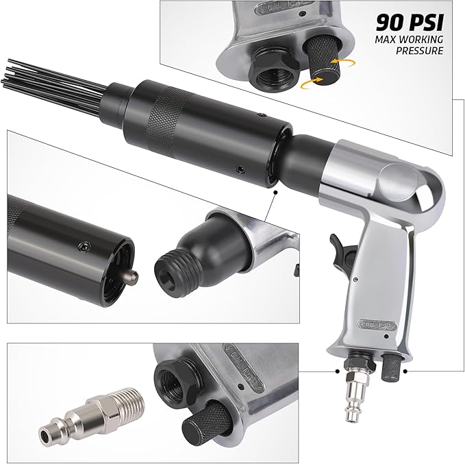 WYNNsky Air Needle Scaler, Rust Remover Pneumatic Tool