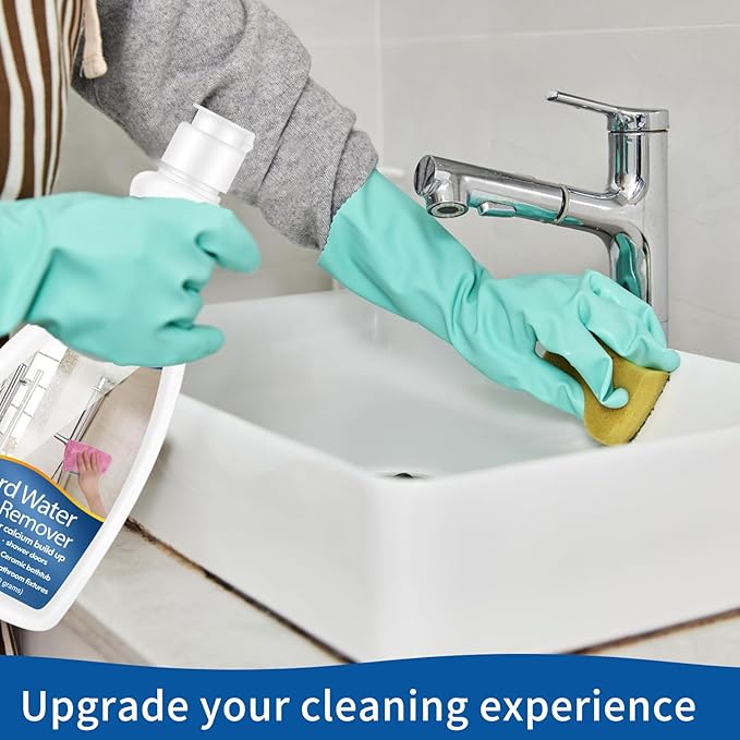 Hard Water Stain Remover, Shower Glass Door Cleaner, Toilet Bowl Cleaner, Calcium Build Up Remover, Multi-Purpose Household Cleaner, 16.91 oz