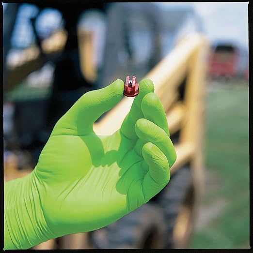 SHOWA Best N-Dex 7705PFT Accelerator-free Disposable Nitrile Glove, Powder Free, X-Large (Pack of 500) Green