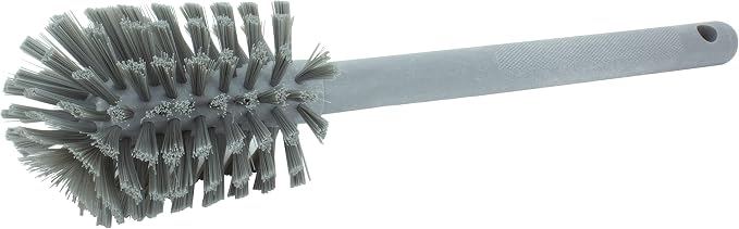 SPARTA 12 Inch Bottle Brush with Polyester Bristles and Plastic Handle, Color Coded, Large Round Head Cleaner for Bottles Jars and Food Service Equipment, Gray