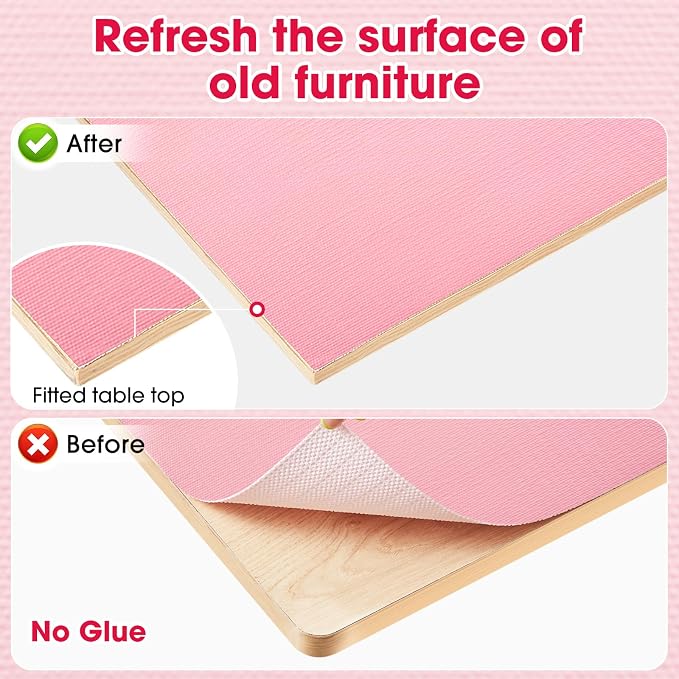 Drawer and Shelf Liner, Non-Slip Kitchen Cabinet Liners Non-Adhesive Thick Strong Grip Waterproof Washable Mats Protect Dresser Shelves Cupboard Bathroom Cabinets, Pink, 18 in X 20 FT