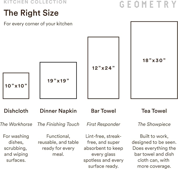 GEOMETRY Tea Towels – Spring & Summer Collection – Quick-Dry, Ultra-Absorbent, Reusable Microfiber Kitchen Towels for Drying & Cleaning (Cherry Bow, 1-Pack)