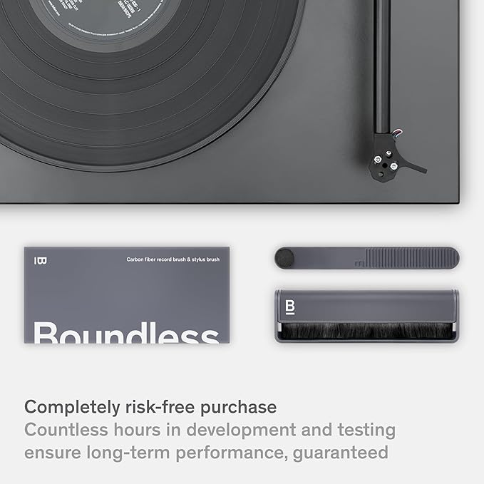 Boundless Audio Record Cleaning Kit - 2-in-1 Vinyl Cleaning Kit Includes Record Brush & Stylus Cleaner - Carbon Fiber Anti-Static Vinyl & Stylus Brushes
