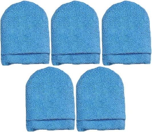 5pcs Car Polishing Wax Sponge Soft Microfiber Car Wax Applicator Mitts Foam Applicator Pad for Car Detailing Care Tool(5pcs Blue)