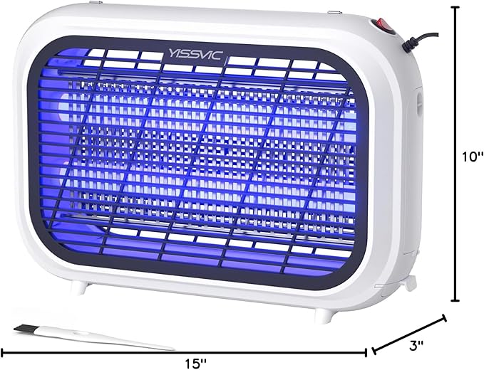 YISSVIC 20W Indoor Bug Zapper Electric Fruit Fly Traps for Indoors Mosquito Zapper Electric Fly Zapper Moth Gnat Insect Killer for Home Office Garage Kitchen Dining Living Room (White)