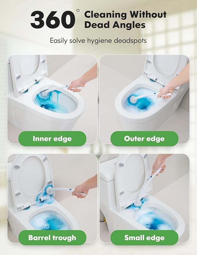 50 Count Toilet Wand Refills for Clorox, Compatible with Most Disposable Toilet Brush for Bathroom Cleaning