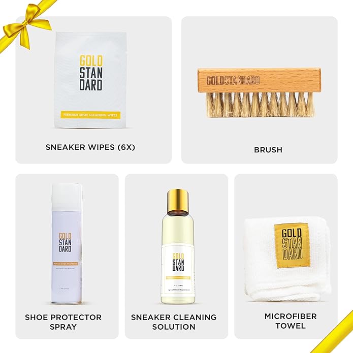 Gold Standard Premium Shoe Cleaning Kit - Sneaker Cleaning Kit for Tennis, Leather, Canvas White Shoe Cleaner Sneakers Kit