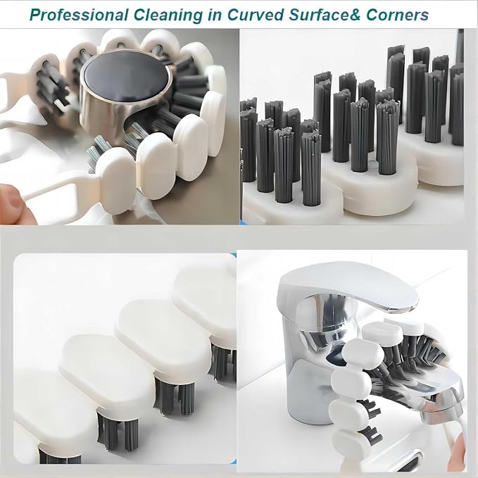 6PCS Crevice Cleaning Brush Bendable Cleaning Brush for Household Use Bathroom Kitchen