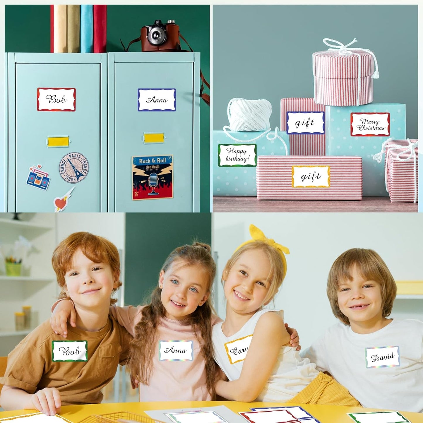 STARLIBOO Holographic Colored Labels Stickers, 3X5 Inch Removable Large Label Stickers for Moving Boxes and Storage Bins- Waterproof- Writable- Tear Resistant (Holographic Silver