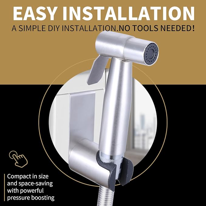 Handheld Bidet Sprayer for Toilet, Brass Jet Spray for Feminine & Baby Wash | Brass bidet sprayer, pressurized jet spray for feminine wash, baby care & toilet cleaning, easy install with all accessories