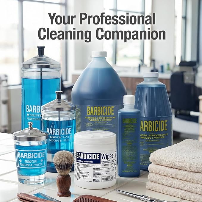 BARBICIDE Gallon Disinfectant Concentrate | EPA-Registered, Hospital-Grade Germicide for Salons & Barbershops | Anti-Rust Solution for Shears, Combs & Professional Tools | EPA-Registered