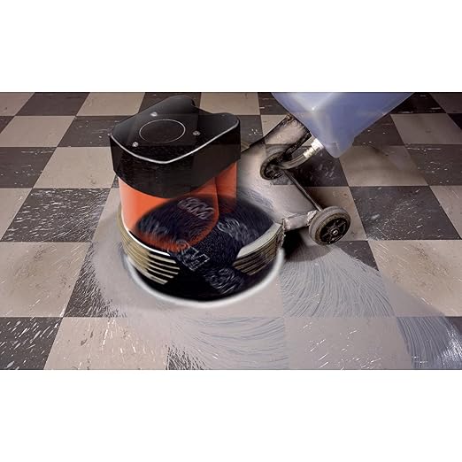 3M High Productivity Floor Pad 7300, 16", Removes Old Floor Finish, Dirt and Buildup