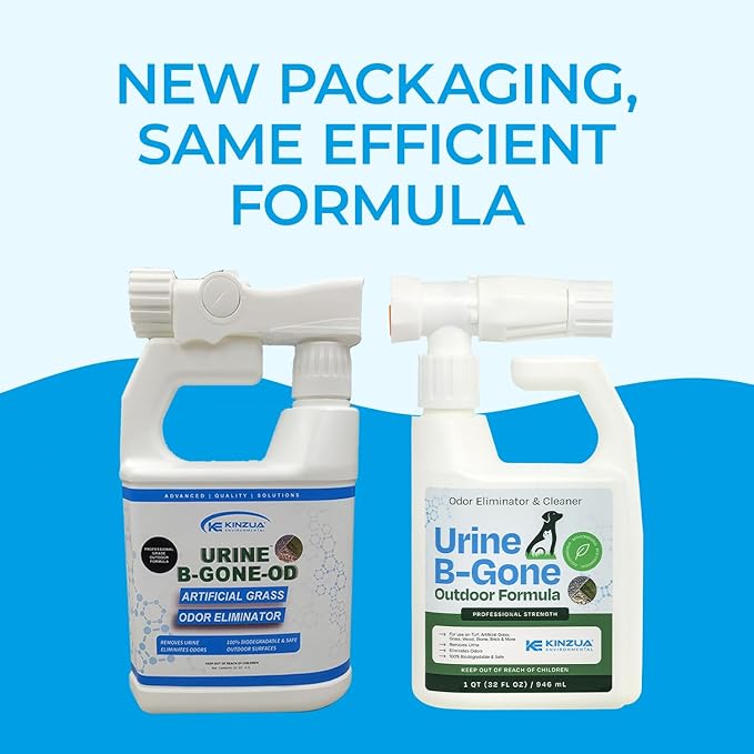 Urine B-Gone OD Professional Pet Urine Enzyme Cleaner, Pet Yard Odor Eliminator for Artificial Grass, Concrete & More, 32 fl oz
