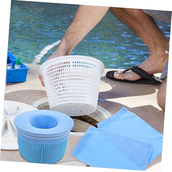 GALPADA 100pcs Pool Skimmer Socks Fine Mesh Bags for Above and Inground Pools and Practical Cleaning for Spa and Marble Bathroom Use