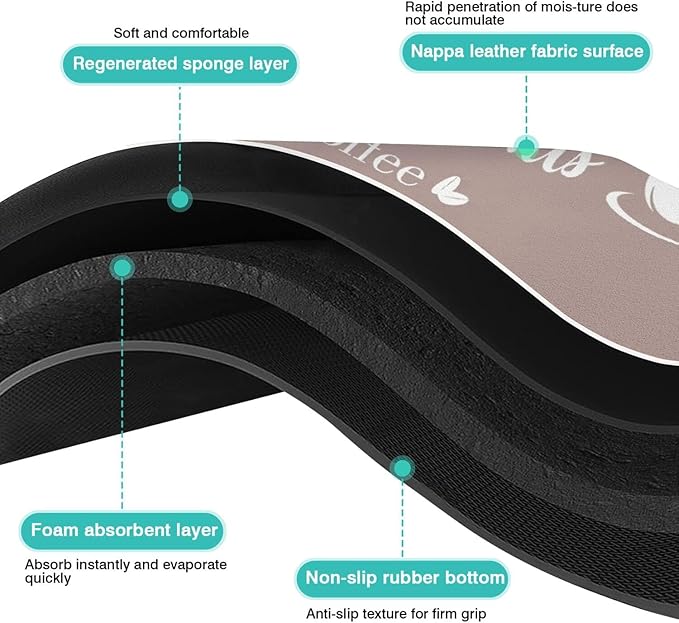 Coffee Bar Mat for Countertops 18inx24in,Absorbent Hide Stain Anti-Slip Cafe Bar Accessories Fit Under Coffee Machine Mat,dish drying mats for kitchen