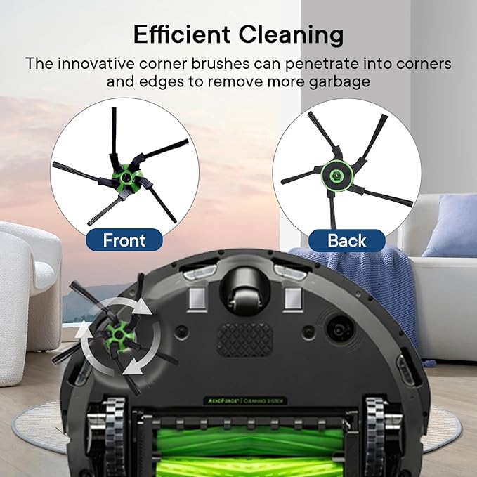 Replacement Parts Kit Compatible with iRobot Roomba s9 (9150) s9+ s9 Plus (9550) s Series Vacuum Cleaner,2 Set of Multi-Surface Rubber Brushes,8 Side Brushes,8 Filters,8 Dust Bags
