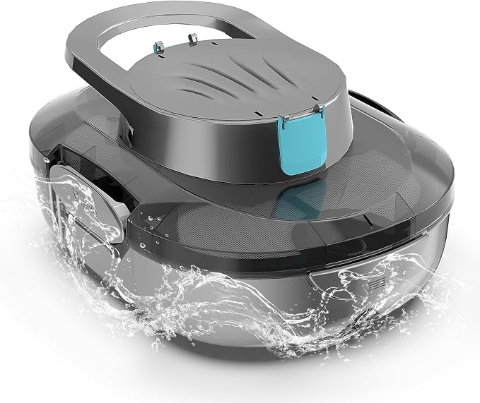 S1 Pro Cordless Robotic Pool Cleaner, 130-Min Runtime, Cleans Up to 1,292 Sq.Ft, Dual-Motor Pool Vacuum, Automatic Cleaner with Large Filter Basket, Fast Charging & Self-Parking (Graphite Gray)