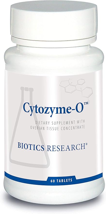 Biotics Research Cytozyme O Raw Bovine Ovarian Tissue, Supports Female Health, SOD, Catalase, Potent Antioxidant Activity, 60 Tablets
