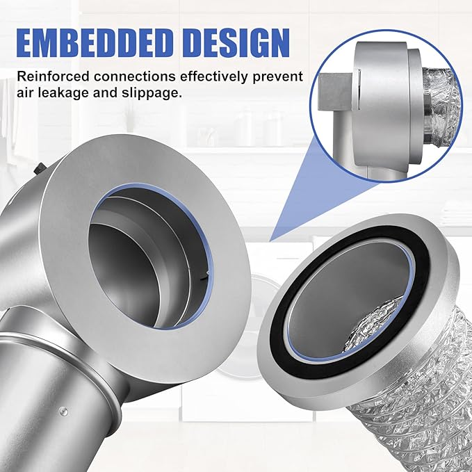 Magnetic Dryer Vent Coupler,Dryer Vent Coupling 90-Degree Elbow,Magnetic Dryer Vent Connector Kit Strong Magnetic Self-connection