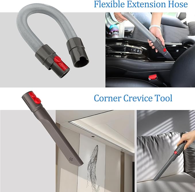 RTop Dryer Vent Cleaner Kit and Attachment Brush Bundle for Dyson Gen 5 V15 V12 V11 V10 V7 V8 Absolute Detect Cyclone Fluffy Mattress Outsize Vacuum Cleaner Accessories Kit Replacement Tools