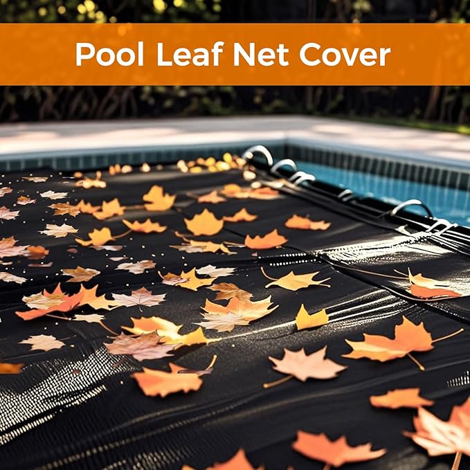 20x40 FT Pool Leaf Cover for Inground and Above Ground Rectangle Swimming Pools Durable Mesh Pool Cover with Grommets,Pool Leaf Net for Leaf Protection.