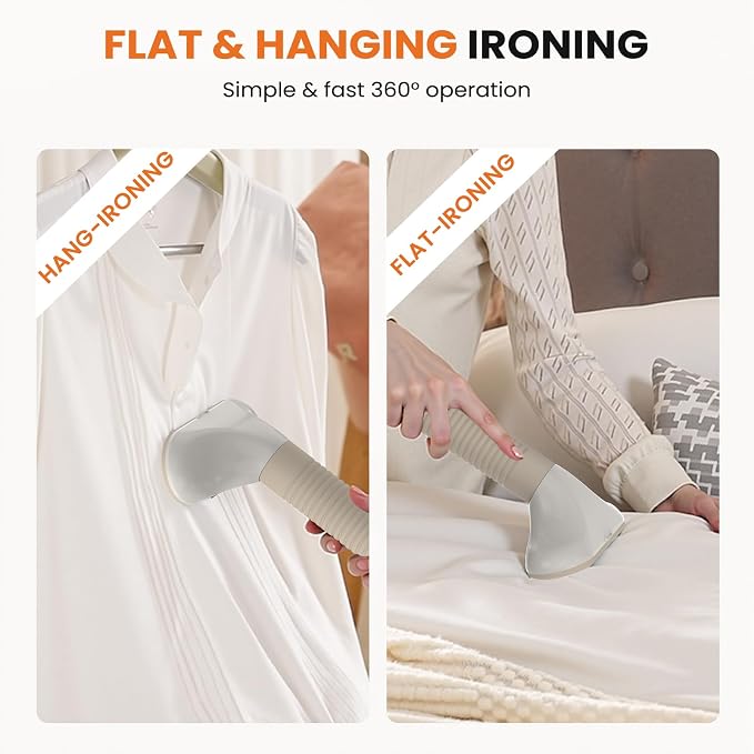 Sweetcrispy Garment Steamer for Clothes Standing, 1500W Powerful Clothes Steamer Standing with Wheels, 1.7L Water Tank for 55 Min Continuous Steaming, Professional Wrinkle Remover Heats in 45 Seconds