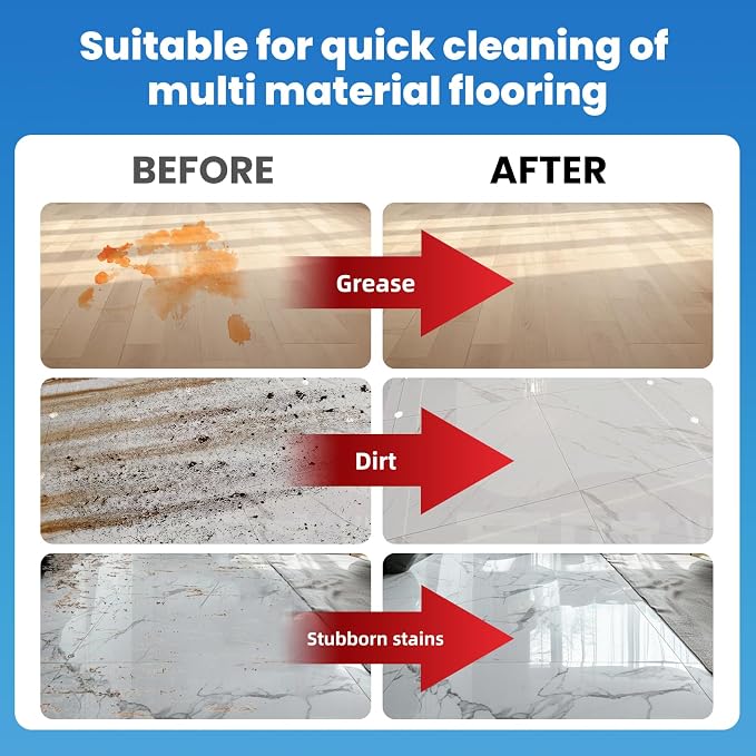 Floor Cleaning Solution, 2000 ml Original Flavor Compatible with Roborock Cleaning Solution, Residue & Streak Free, Suitable for All Robot Vacuum Cleaners and Wireless Wet Dry Dual-Use Vacuum Cleaners