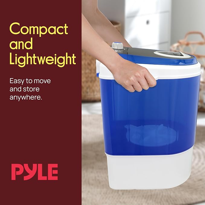 Electric Small Portable Compact Washer, Washing Machine | for Dorms, College Rooms, RV Camping, (PUCWM11)