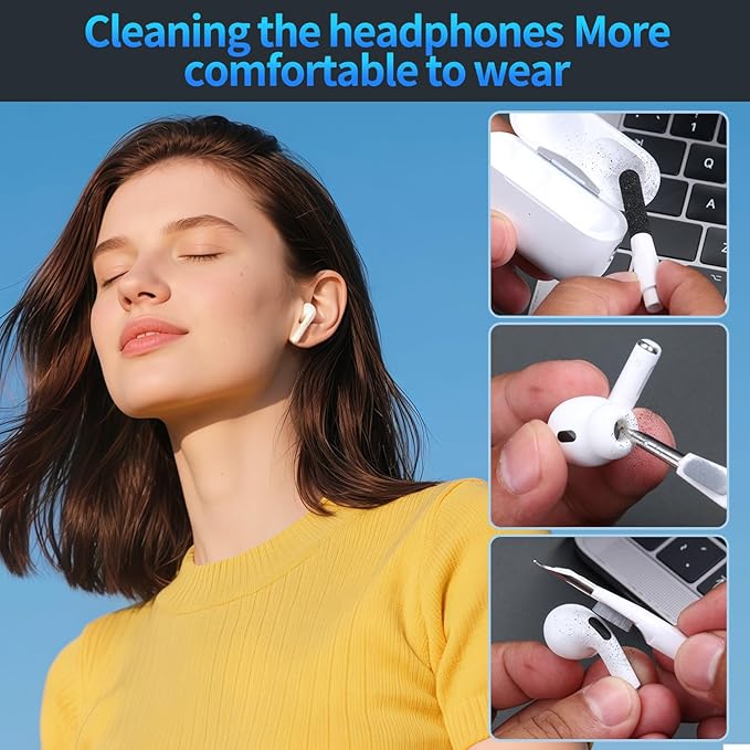 Phone Cleaning Kit, Airpod Pros Headphone Ear Bud iPhone Port Speaker Cleaner Tool, iPad Port Cleaner Cell Phone Cleaning Putty. Multi USB Charging Adapter Cable Kit with Magnetic Wireless Charging