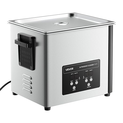 VEVOR 10L Ultrasonic Cleaner, Professional 180W Ultrasonic Cleaner Machine with Digital Display and Cleaning Basket, 40kHz Stainless Steel Cleaning Machine Ideal for Jewelry, Coins, Watches, Razors