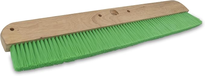 MARSHALLTOWN 36 Inch Green Nylon Concrete Broom, Adjustable Push Button Bracket