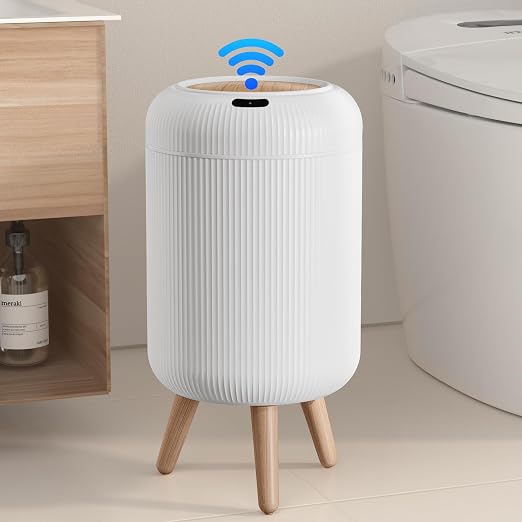 Automatic Touchless Bathroom Trash Can with Lid, 3 Gal and 2.8 Gal Automatic Garbage Bin for Bedroom，Kitchen，Office
