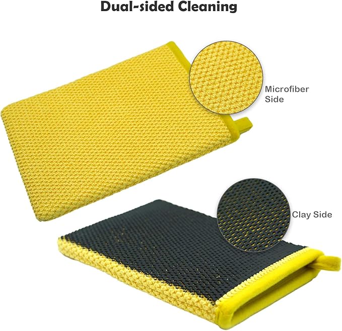 12 x 12 Inch Clay Towel Auto Detailing, Auto Detailing Clay Mitt 1 Pack 8.5x5.7 inches